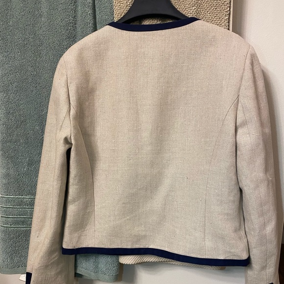 J. Crew Scallop Linen Jacket - Picture 7 of 9